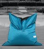 Ally Jumbo Fabric Bean Bag with Beans in Blue & Black Colour