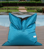 Ally Jumbo Fabric Bean Bag with Beans in Blue & Black Colour