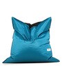 Ally Jumbo Fabric Bean Bag with Beans in Blue & Black Colour