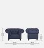 Allanton Fabric 1 Seater Sofa In Navy Blue Colour