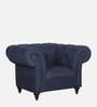 Allanton Fabric 1 Seater Sofa In Navy Blue Colour