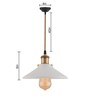 Allanton White Metal Hanging Light