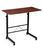 Allay Height Adjustable Portable Table in Teak Colour
