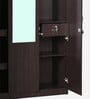 Allen 3 Door Wardrobe in Walnut Finish with Mirror