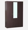 Allen 3 Door Wardrobe in Walnut Finish with Mirror