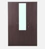 Allen 3 Door Wardrobe in Walnut Finish with Mirror