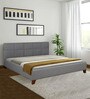 Allen King Size Upholstered Bed in Grey Colour