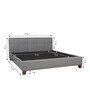 Allen King Size Upholstered Bed in Grey Colour