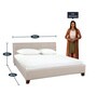 Allen King Size Upholstered Bed in Taupe Colour