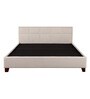 Allen King Size Upholstered Bed in Taupe Colour