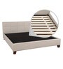 Allen King Size Upholstered Bed in Taupe Colour
