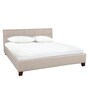 Allen King Size Upholstered Bed in Taupe Colour
