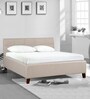 Allen King Size Upholstered Bed in Taupe Colour