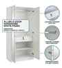Allen Plus 2 Door Wardrobe With Mirror In White Finish