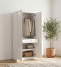 Allen Plus 2 Door Wardrobe With Mirror In White Finish