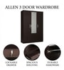 Allen Plus 3 Door Wardrobe In Walnut Finish