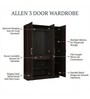 Allen Plus 3 Door Wardrobe In Walnut Finish