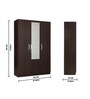 Allen Plus 3 Door Wardrobe In Walnut Finish