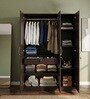 Allen Plus 3 Door Wardrobe In Walnut Finish
