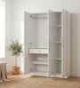 Allen Plus 3 Door Wardrobe In White Finish