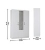 Allen Plus 3 Door Wardrobe In White Finish
