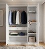 Allen Plus 3 Door Wardrobe In White Finish