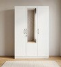 Allen Plus 3 Door Wardrobe In White Finish