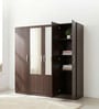 Allen Plus 4 Door Wardrobe With Mirror In Walnut Finish