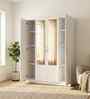 Allen Plus 4 Door Wardrobe With Mirror In White Finish