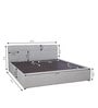 Allen Queen Size Upholstered Bed with Storage in Grey Colour