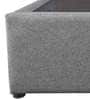 Allen Queen Size Upholstered Bed with Storage in Grey Colour