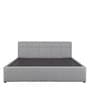 Allen Queen Size Upholstered Bed with Storage in Grey Colour