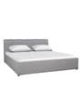 Allen Queen Size Upholstered Bed with Storage in Grey Colour