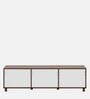 Allie TV Console In Columbian Walnut & Pumic Grey Colour