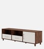Allie TV Console In Columbian Walnut & Pumic Grey Colour