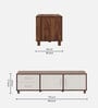 Allie TV Console In Columbian Walnut & Pumic Grey Colour