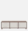 Allie TV Console In Columbian Walnut & Pumic Grey Colour