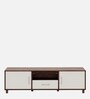 Allie TV Console In Columbian Walnut & Pumic Grey Colour