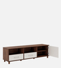 Allie TV Console In Columbian Walnut & Pumic Grey Colour