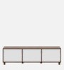 Allie TV Console In Columbian Walnut & Pumic Grey Colour