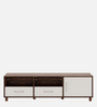 Allie TV Console In Columbian Walnut & Pumic Grey Colour