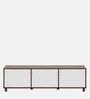 Allie TV Console In Columbian Walnut & Pumic Grey Colour