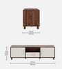 Allie TV Console In Columbian Walnut & Pumic Grey Colour