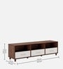 Allie TV Unit In Columbian Walnut & Pumic Grey Colour