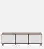 Allie TV Console In Columbian Walnut & Pumic Grey Colour