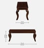Allier Sheesham Wood 6 Seater Dining Set in Scratch Resistant Provincial Teak Finish With Bench