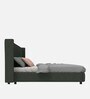 Allison Fabric Queen Size Bed in Charcoal & Grey Colour