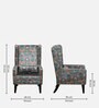 Allium Fabric Wing Chair in Multicolour