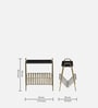 Allonso Metal End Table & Magazine Holder with Black Porcelain Top