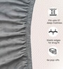 Alloy Step Design 300 TC 100% Cotton King Size Fitted Bed Sheet With 2 Pillow Covers
